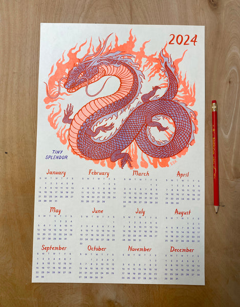 Calendar - 2024 Dragon Flames