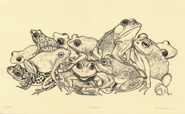 Frogknot print by Sanaa Scherezade Khan
